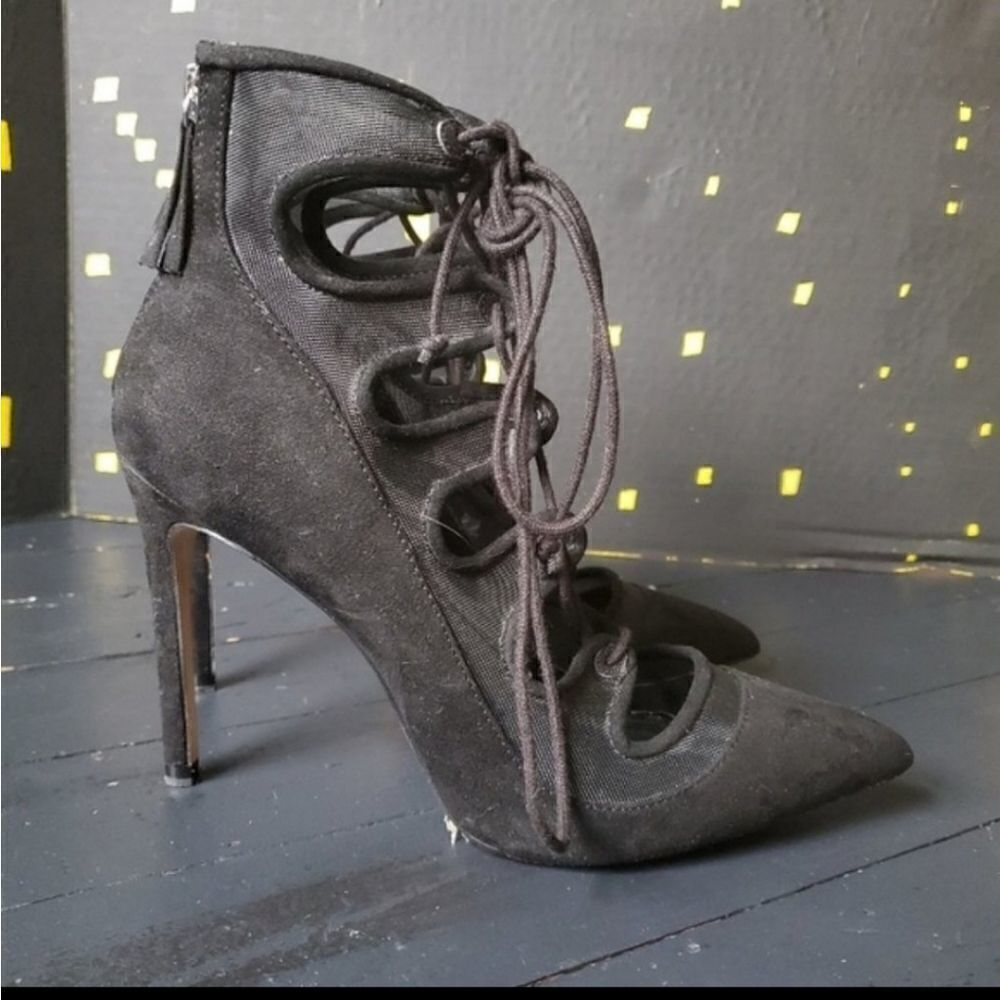 Zara Basic Suede Heels - Picture 5 of 8